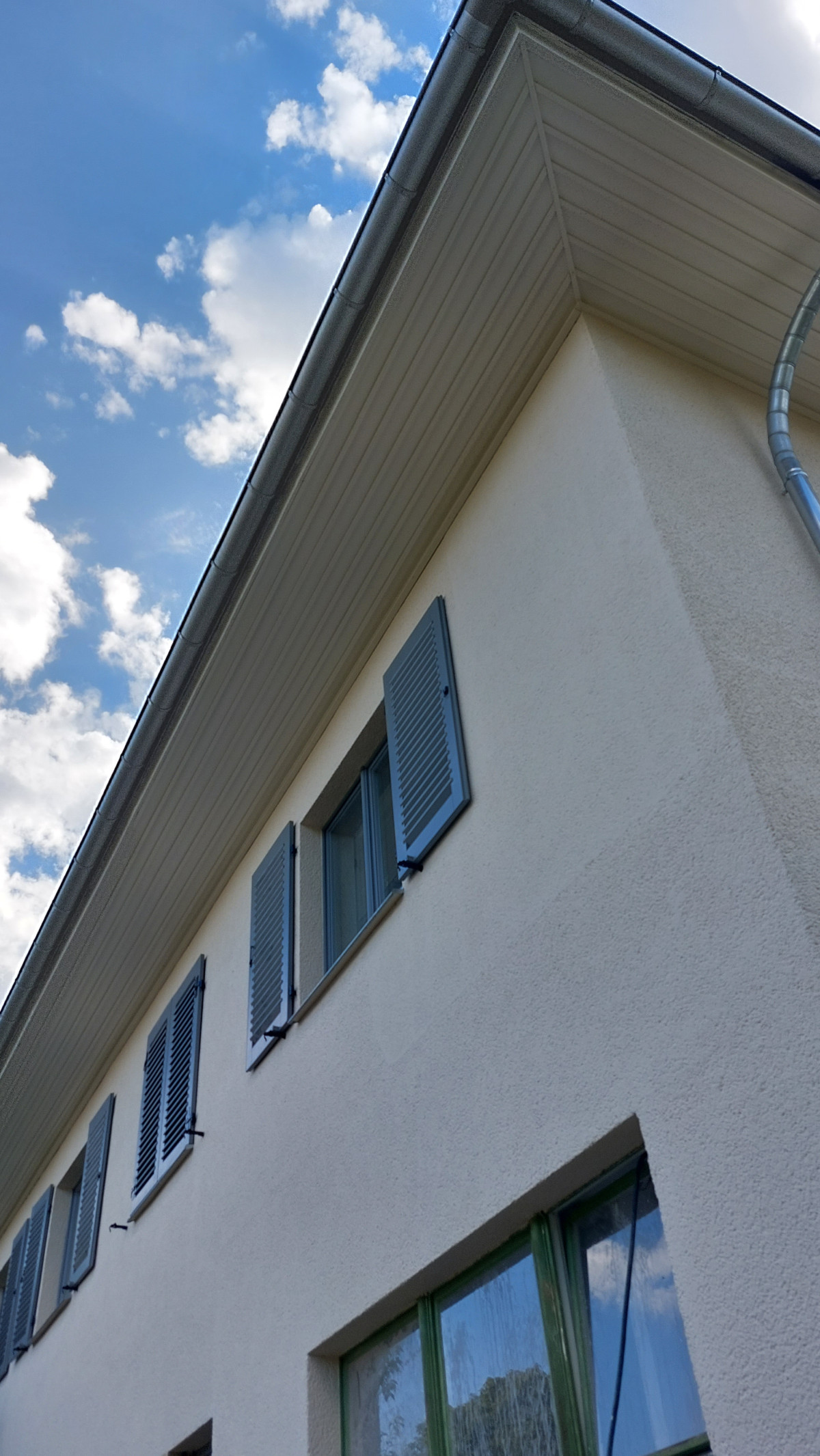 Untersicht , Traufkasten aus Holz